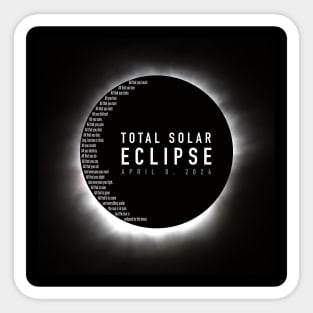 Total Solar Eclipse 2024 Sticker